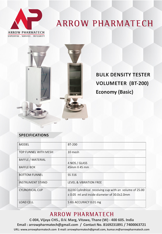 BULK DENSITY TESTER BT 200