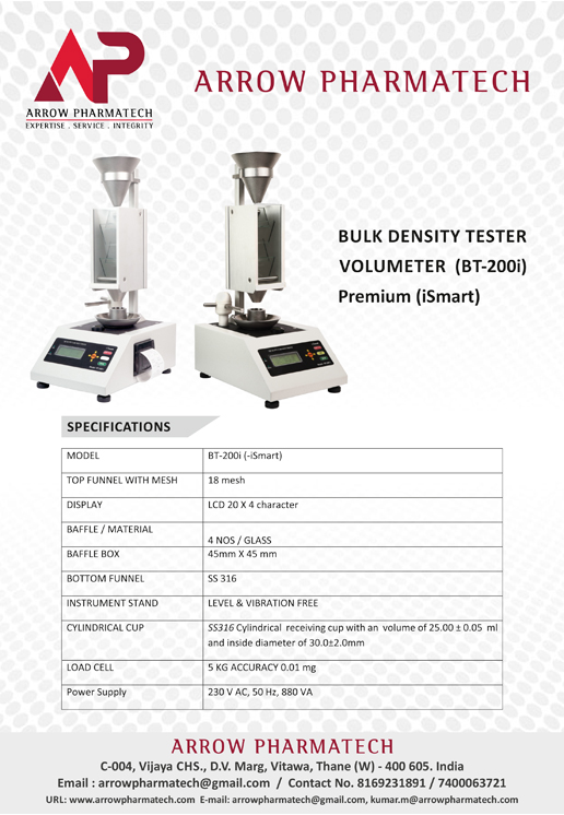 BULK DENSITY TESTER BT-200i